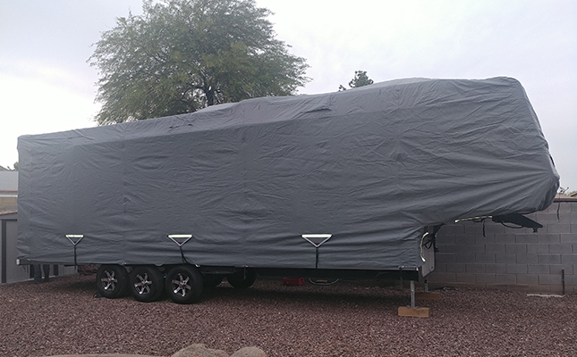 Fifth Wheel Trailer Cover Fits 30' Long Fifth Wheel Trailer | S2